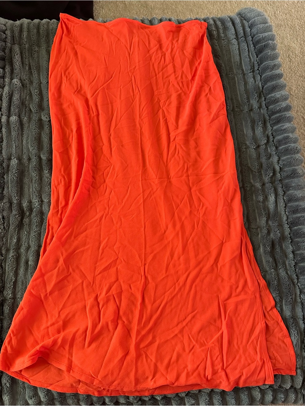 Bright Orange Women's Midi Skirt